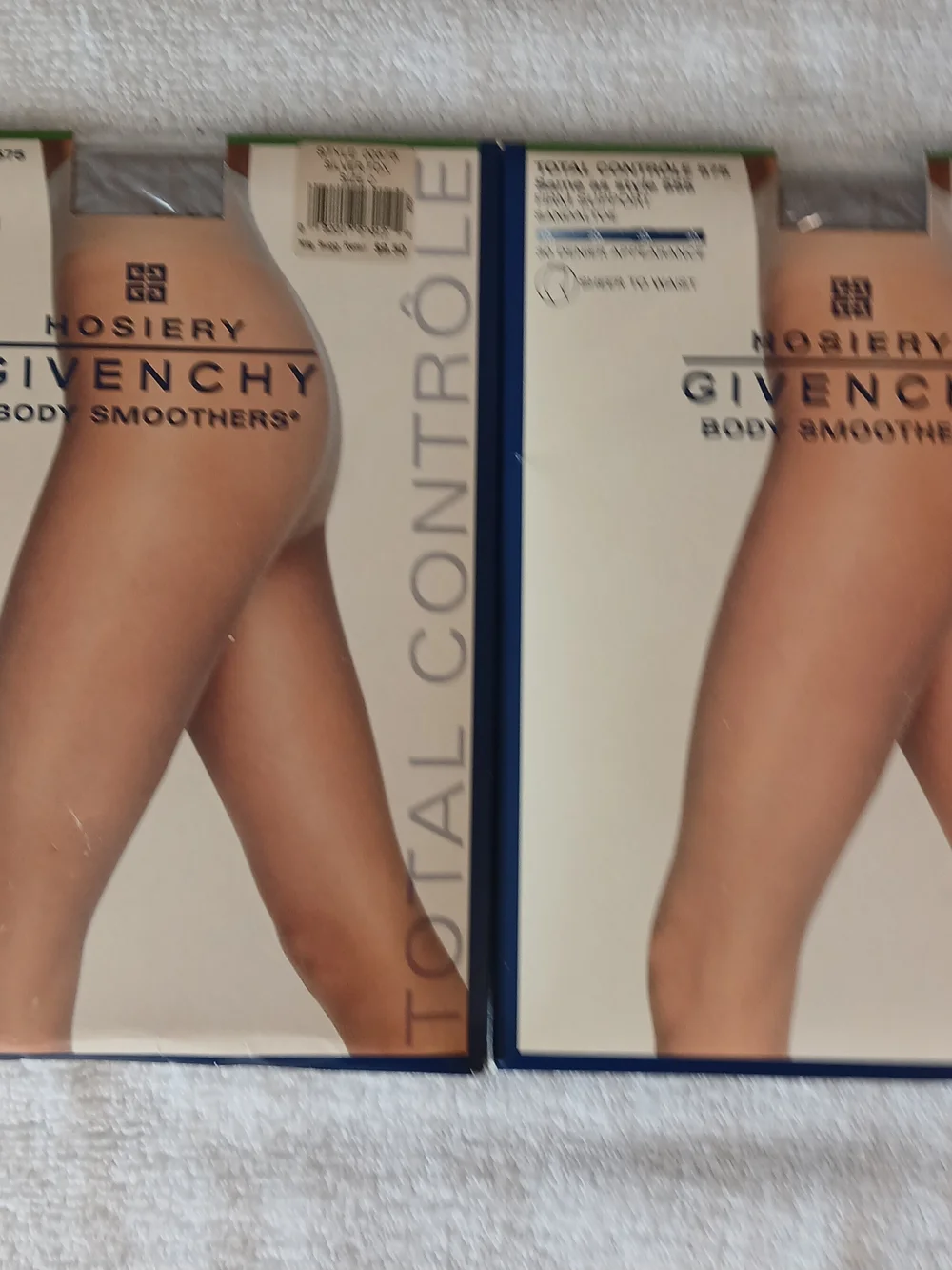 Givenchy Hosiery Body Smoothers Nylons Silver Lot of 2 Vintage 2001 Sz C
